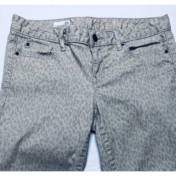 Gap Womens Size 29 Beige Animal Print Always Skinny Leopard  Jeans Stretch - Picture 4 of 11